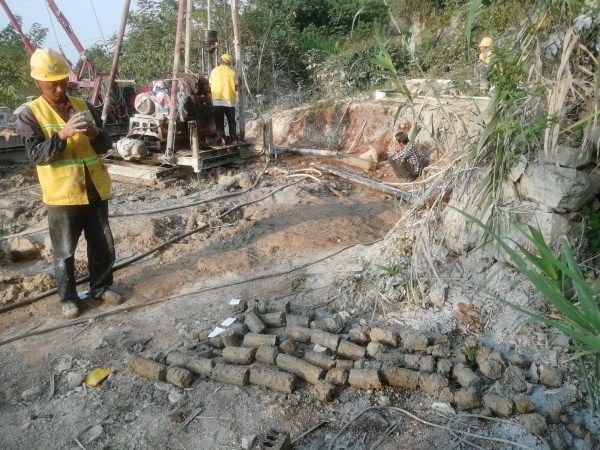 杭绍台高速飞凤山隧道双高压旋喷桩实验